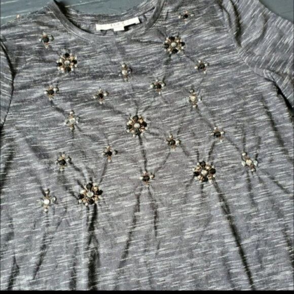 Loft jeweled Grey Shirt - Picture 3 of 7